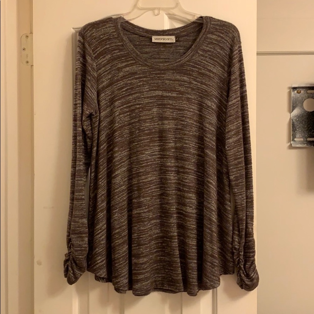 Veronica M. Brown and White Tunic